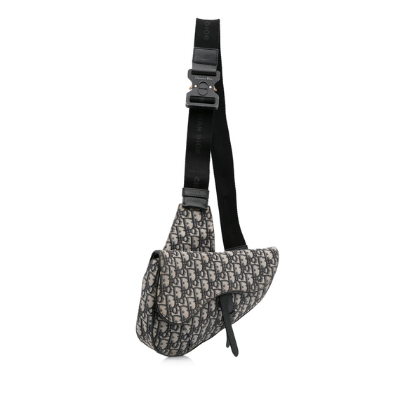 Pre-Loved Dior Oblique Canvas Saddle Crossbody - Picture 2 of 11
